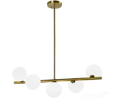 Pakabinamas šviestuvas GLOBE ELEGANCE, 5xG9, aukso/baltos sp.