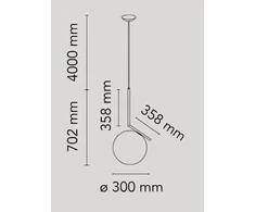 Pakabinamas šviestuvas IC Lights Suspension 2, chromo sp., E27