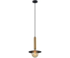 Pakabinamas šviestuvas LOUIS, E27, juodos/aukso sp., 4230501