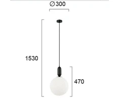 Pakabinamas šviestuvas NEPTUNE, E27, max 40W, juodas, 4230601