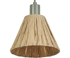 Pakabinamas šviestuvas RAFFIA, E27, rudos/žalios sp.