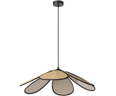 Pakabinamas šviestuvas RATTAN DAISY, E27, smėlio sp.