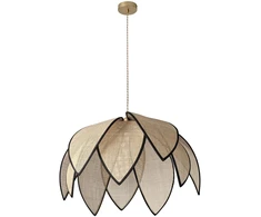 Pakabinamas šviestuvas RATTAN LOTUS, E27, smėlio sp.