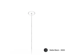 Pakabinamo šviestuvo laikiklis RECESSED MICRO TRIMLESS PURE, juodas