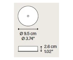 Pakabinamo šviestuvo laikiklis SINGLE MINI, šampano sp.