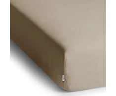 Paklodė su guma 100–120×200×30 cm kapučino spalvos