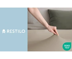 Paklodė su guma 100–120×200×30 cm kapučino spalvos