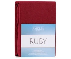 Paklodė su guma 220–240x220 cm bordo spalvos