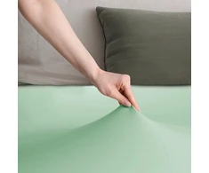 Paklodė su guma Amber AmeliaHome 80–90 × 200 + 30 cm, mėtų spalvos