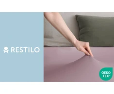 Paklodė su guma Amber AmeliaHome, old lilac, 140–160 × 200 + 30 cm