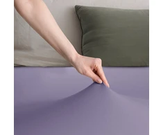 Paklodė su guma Amber AmeliaHome, violetinė, 80–90 × 200 cm + 30 cm