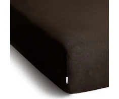 Paklodė su guma Amber Chocolate 100–120 × 200 + 30 cm, ruda