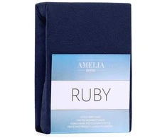 Paklodė su guma frotinė tamsiai mėlyna Ruby
