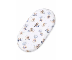 Paklodė su guma Moses krepšio čiužiniui 75 × 35 cm My Sweet Baby Mėlyna Sky Bears