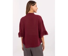 Palaidinė bordo spalvos su raukiniais rankovėmis kasdienai MI-KS-92224.95