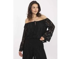 Palaidinė juoda elegantiška ilgarankovė