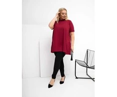 Palaidinė moterims plus size bordo spalvos