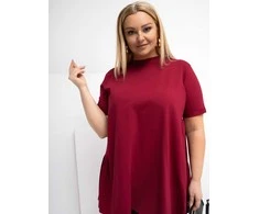 Palaidinė moterims plus size bordo spalvos