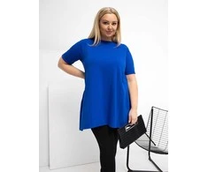 Palaidinė moterims plus size kobalto spalvos