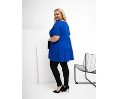 Palaidinė moterims plus size kobalto spalvos