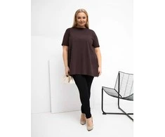 Palaidinė moterims plus size tamsiai ruda