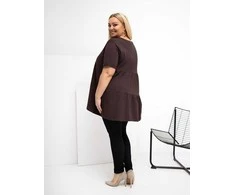 Palaidinė moterims plus size tamsiai ruda