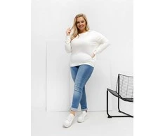 Palaidinė moteriška ecru spalvos plus size RV