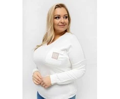 Palaidinė moteriška ecru spalvos plus size RV
