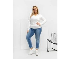 Palaidinė moteriška ecru spalvos plus size RV