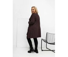 Palaidinė moteriška tamsiai ruda plus size RV