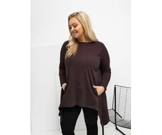 Palaidinė moteriška tamsiai ruda plus size RV
