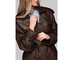 Paltas minimalistinis su nuimama liemene smėlio – elegantiškas pasirinkimas