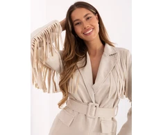 Paltas moterims -IT-PL-5792.33-jasny smėlio spalva