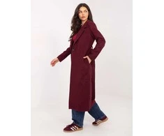 Paltas moteriškas bordo spalvos TW-PL