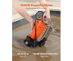 VEVOR Panardinamasis siurblys 1500W, 21000 L/h
