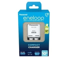 PANASONIC Kompaktiškas įkroviklis + 2x AA ENELOOP 2000 mAh