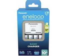 PANASONIC Paprastas įkroviklis + 4x AA ENELOOP 2000 mAh baterijos