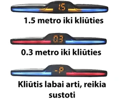 Parkavimo sistema su 4 davikliais