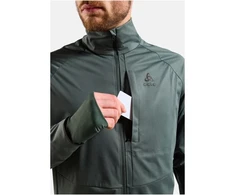 Pašiltinta bėgimo striukė Odlo Zeroweight Pro Warm Reflective, žalia