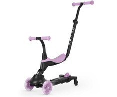 Paspirtukas vaikams violetinis 3in1 su sėdyne Qplay
