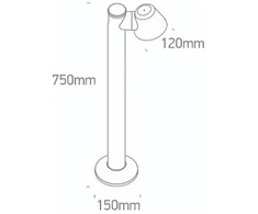 Pastatomas lauko šviestuvas, GU10, antracito sp., IP65, 67534B/AN