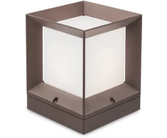 Pastatomas lauko šviestuvas LANDMARK, E27, tamsiai rudas, IP54, 9171
