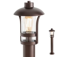 Pastatomas lauko šviestuvas NORGE, E27, kavos sp., IP33, 9576
