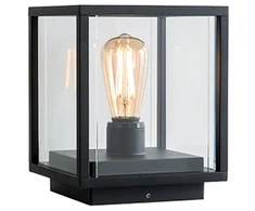 Pastatomas lauko šviestuvas VITRA, E27, juodas, IP54, 9109