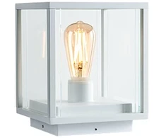 Pastatomas lauko šviestuvas VITRA, E27, baltas, IP54, 9108