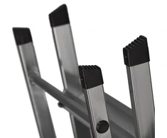 Pastatomos kopėčios su 4 pakopomis Krause Safety, sidabrinės