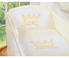 Patalynės komplektas 2 dalių kreminis Little Prince/Princess – saldžiam ir jaukiam miegui.
