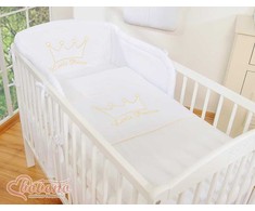Patalynės komplektas 2 dalių Little Prince/Princess baltas – saldžiam kūdikio miegui.