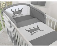 Patalynės komplektas 2 dalių Little Prince/Princess antracito – jaukumui ir saldiems sapnams.