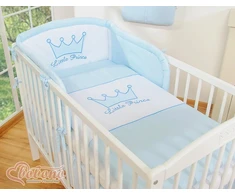 Patalynės komplektas 2 dalių mėlynas Little Prince/Princess – jaukumui ir saldžiam miegui.